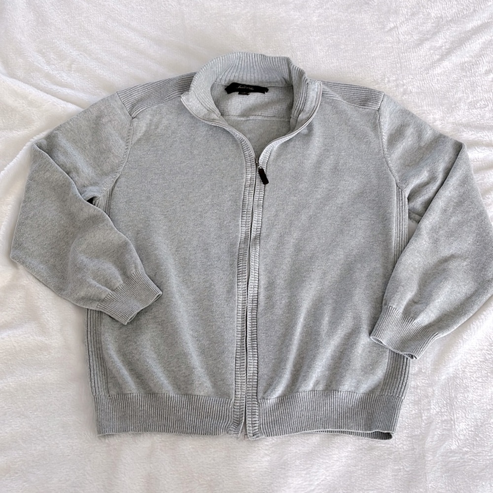 NWOT, mens Tasso Elba zip-up sweater